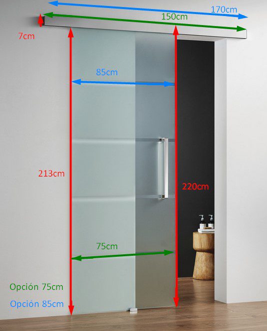 8mm Tempered Glass Sliding Door + Bar/Guide Kit: High Durability - Image 3