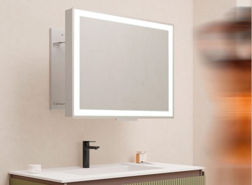 compra online espejo de baño con luz led rectangular en oferta valladolid cerámica sánchez