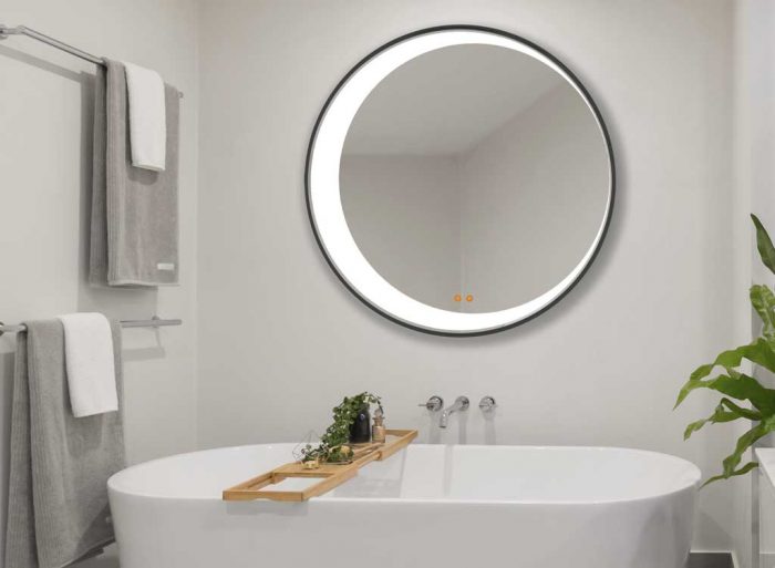 compra online espejo de baño con luz led modelo eclipse valladolid cerámica sánchez