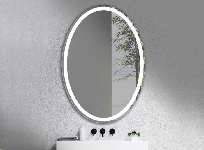 compra online espejo de baño con luz led ovalado valladolid cerámica sánchez