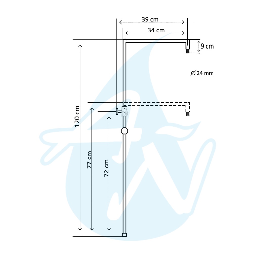 Columna De Ducha Este11 Lexus Monomando Inversor Integrado - Imagen 2