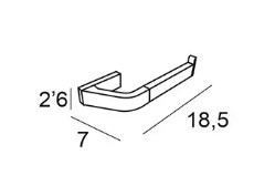 Luxor Chrome Bidet Towel Holder - Image 2