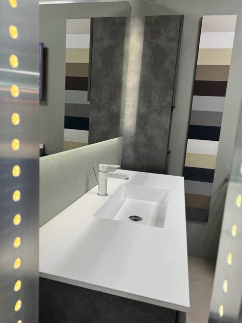 BATHROOM SET 120 CM + GRAY CEMENT COLUMN - Image 3