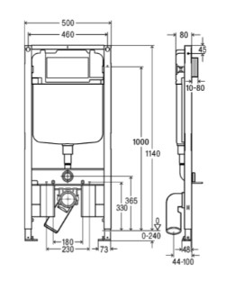 Prevista Dry Viega Toilet Element For WC, Suspended 8 cm - Image 2