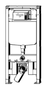 Prevista Dry Viega Toilet Element For WC, Suspended 8 cm - Image 3