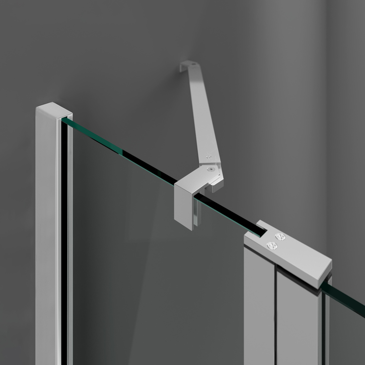 BATHTUB SCREEN OPEN 2 FIXED + FOLDING 150×122 - Image 3