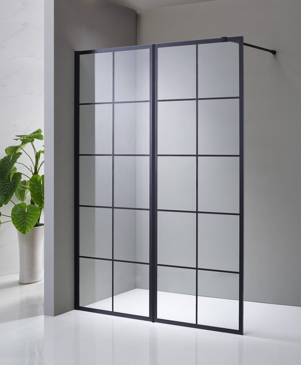 SCREEN BLACK CHESS FIXED SHOWER ENCLOSURE - Image 4