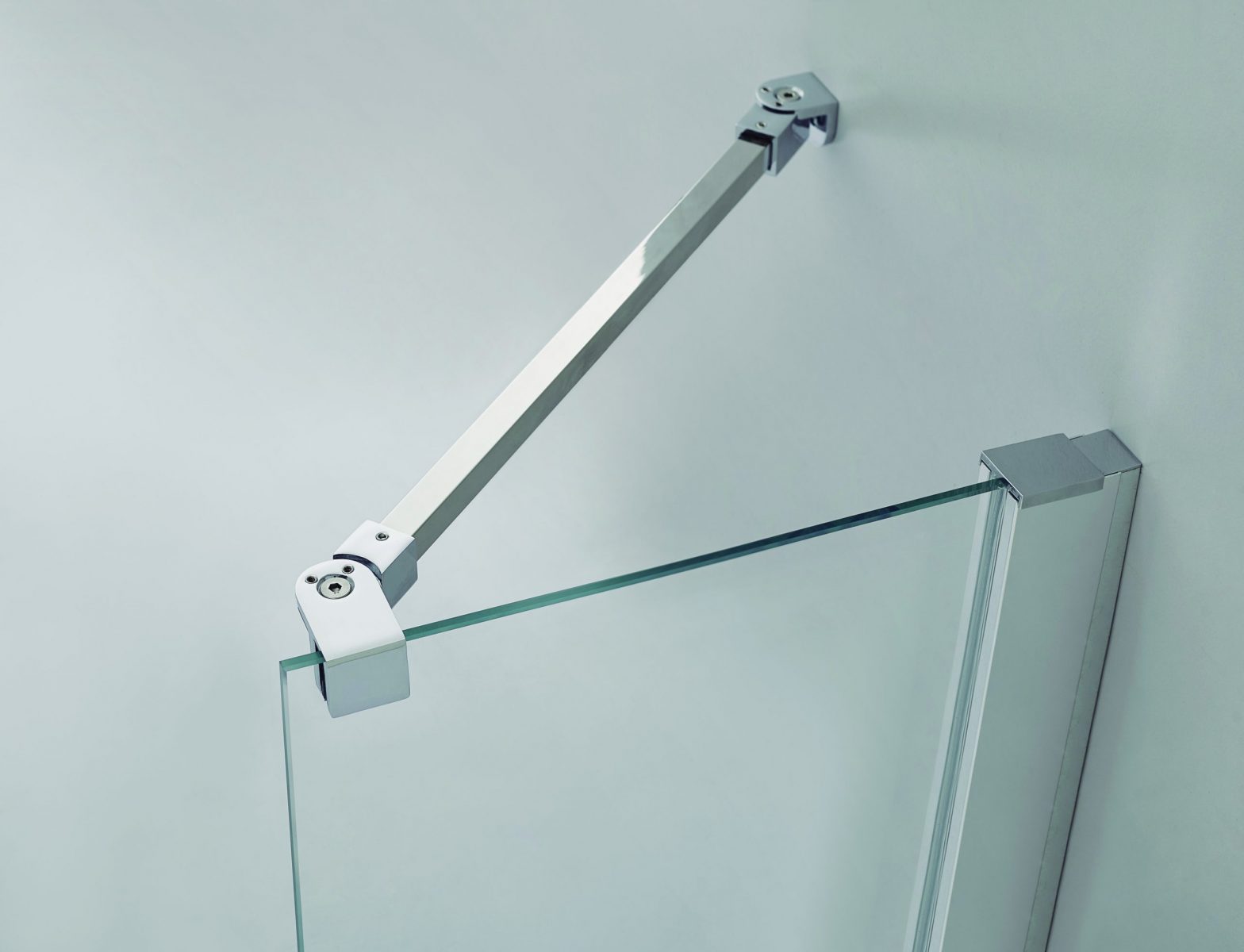 GLASS COMBI C HINGED SHOWER ENCLOSURE FIXED + FOLDING DOOR - Image 4