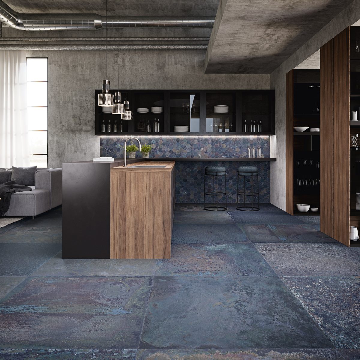 60x60 Corten Sapphire Natural Rectified 10 mm - Image 2