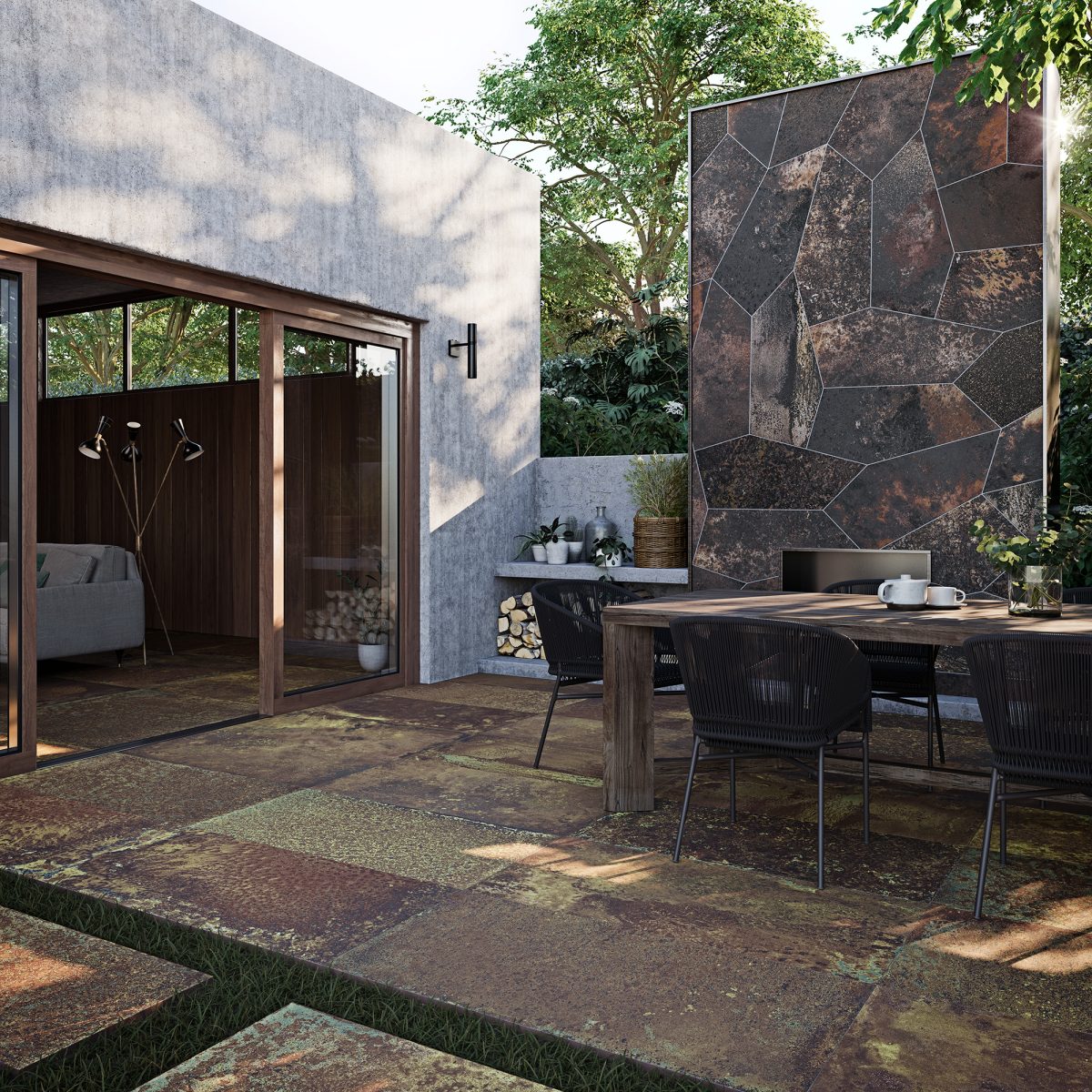 60x60 Corten Oxidum Natural Rectified 10 mm - Image 3