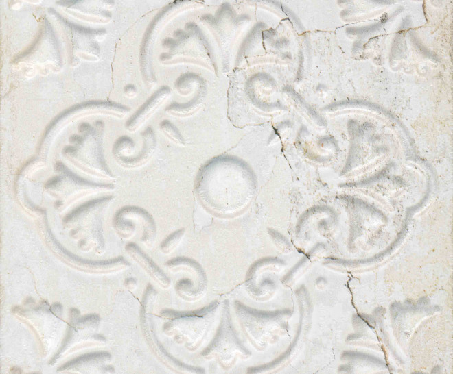 20x20 Aged White Decor Matt Relief Rectified 7 mm