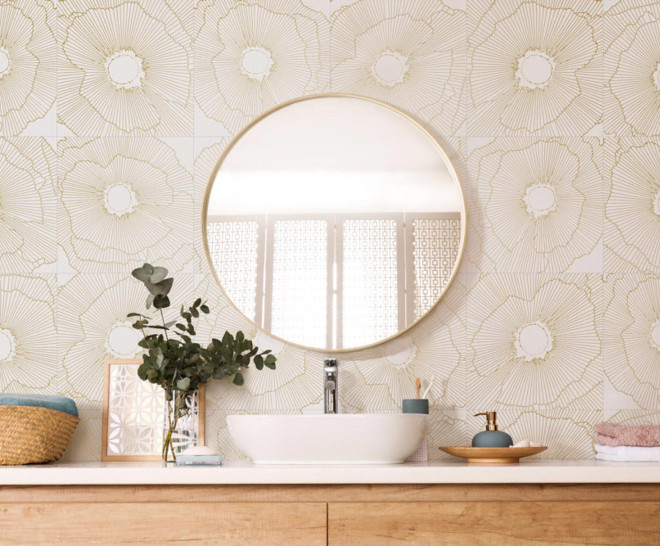 30x30 Art-Deco White Spritz Natural Rectificado 10mm - Imagen 3