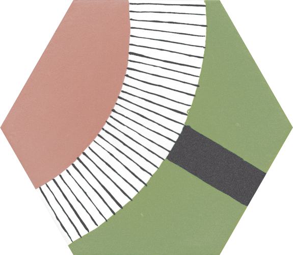 25x30 Lined Spring Hexagon Natural Antideslizante 10mm