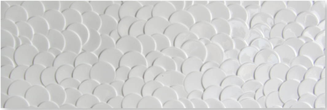 30x90 Nordic Blanco Shell Brillo Rectificado 7mm