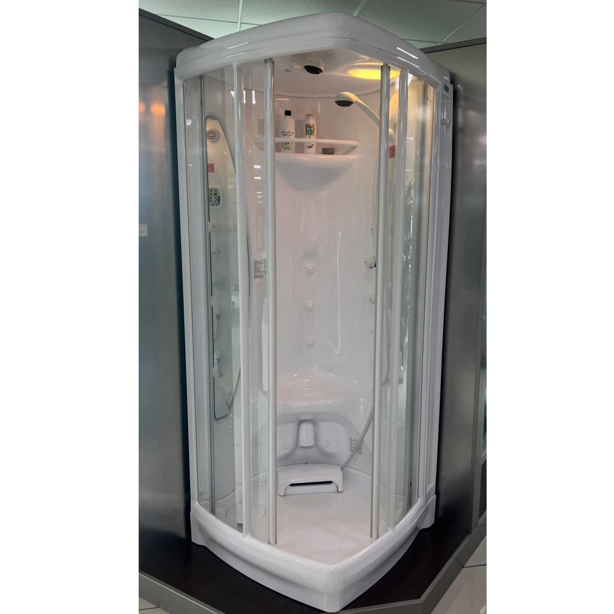 CABIN 142 WHITE COMFORT 90*90 SAUNA+MULTI WITH THERMOSTATIC