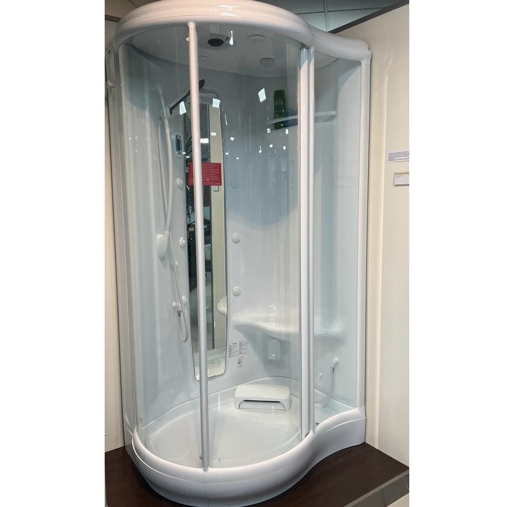 CABIN 148 ELITE LEFT WHITE 115*85 SAUNA