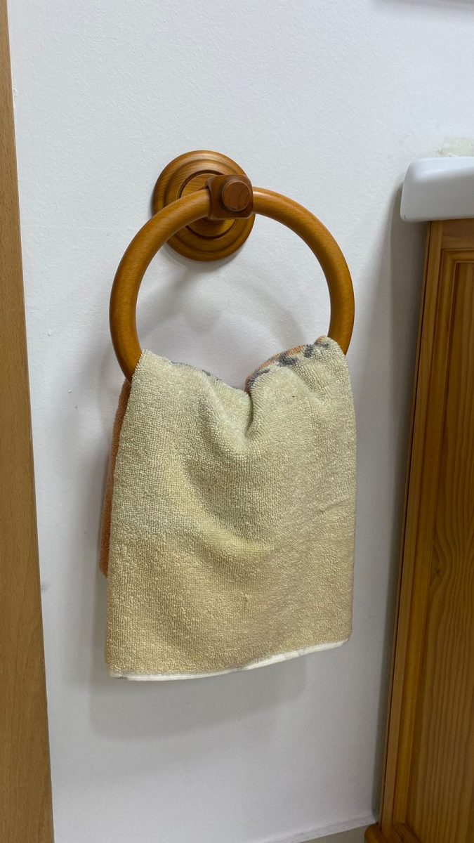 TOWEL RACK BATH TOWEL RING EPOCH HONEY WOOD - Image 3