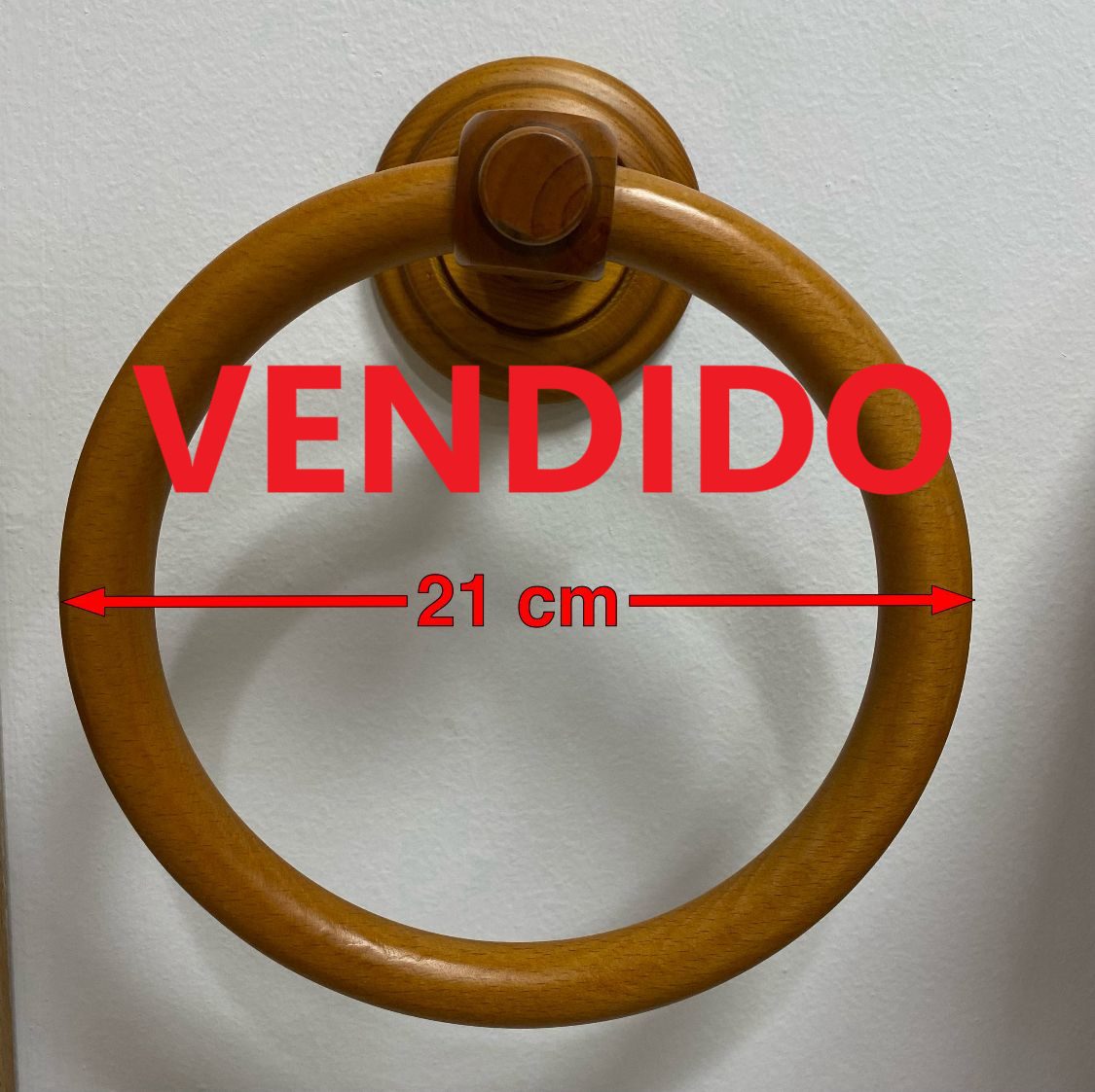 TOWEL RACK BATH TOWEL RING EPOCH HONEY WOOD
