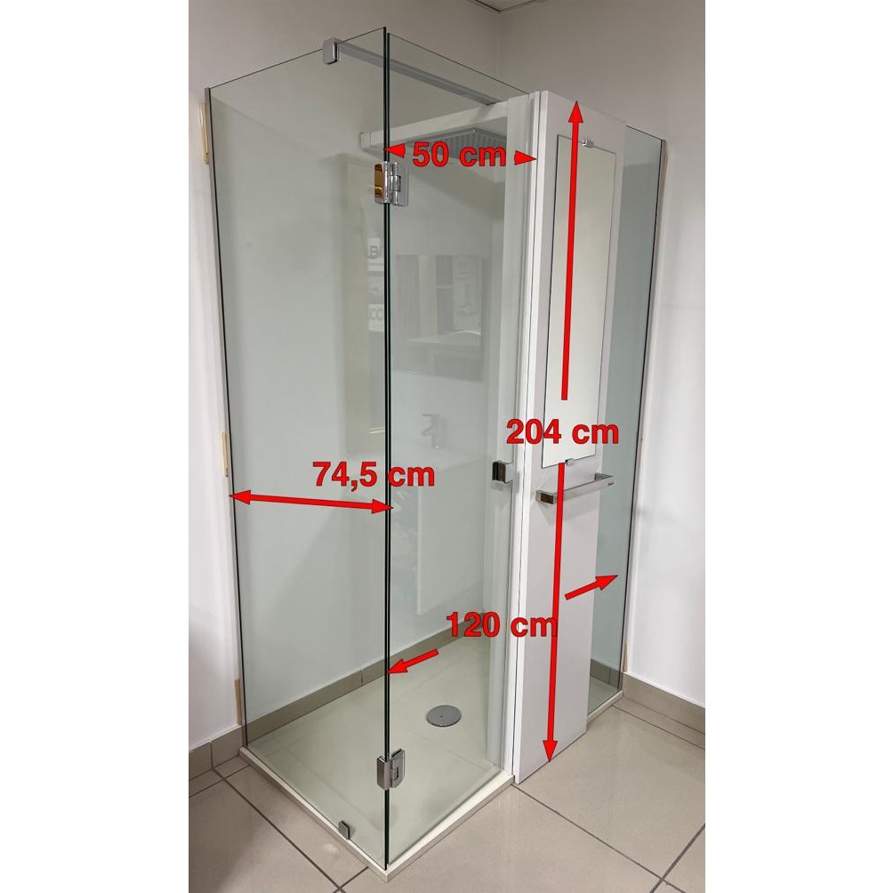 HYDROMASSAGE CABIN VOLUMIA CORNER 120×75 WITHOUT CEILING