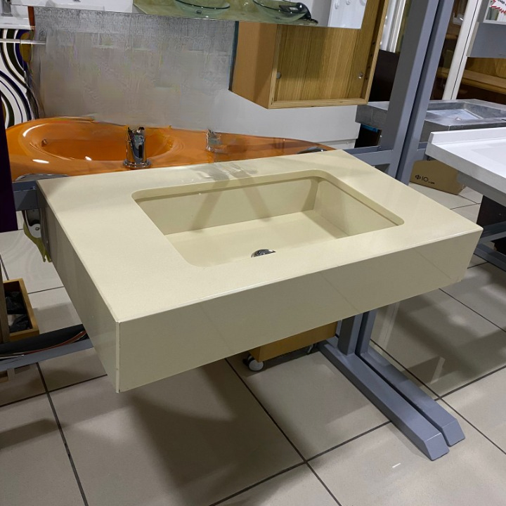 COUNTER SOLID 80.5X47.5, CREAM SKIRT INGL+WASHBASIN - Image 2