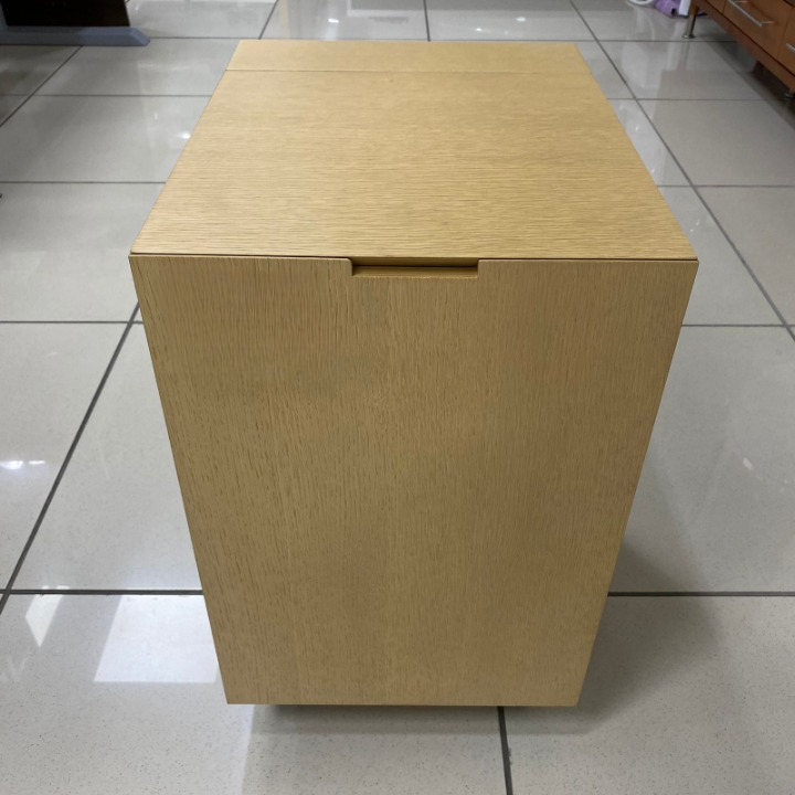 ROLLING LAUNDRY BASKET SQUARE 35×45 CM, OAK