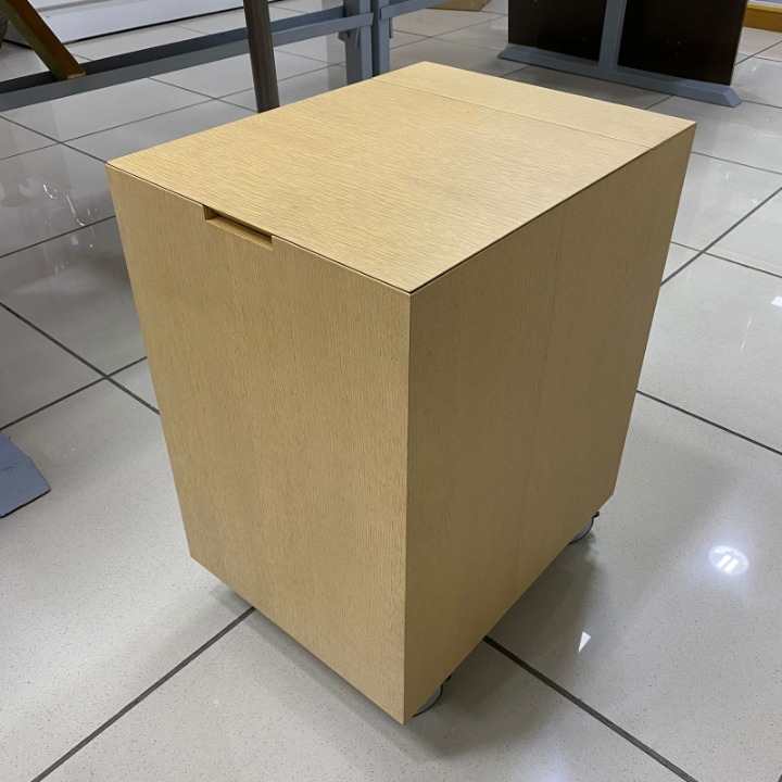 ROLLING LAUNDRY BASKET SQUARE 35×45 CM, OAK - Image 2