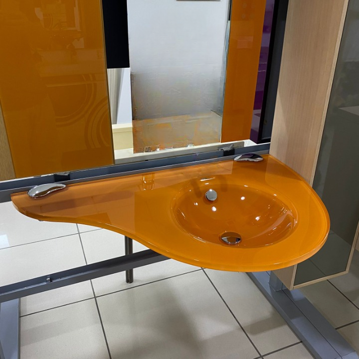 OCEAN COUNTERTOP, ORANGE, WITH INTEGRATED BASIN - Image 2