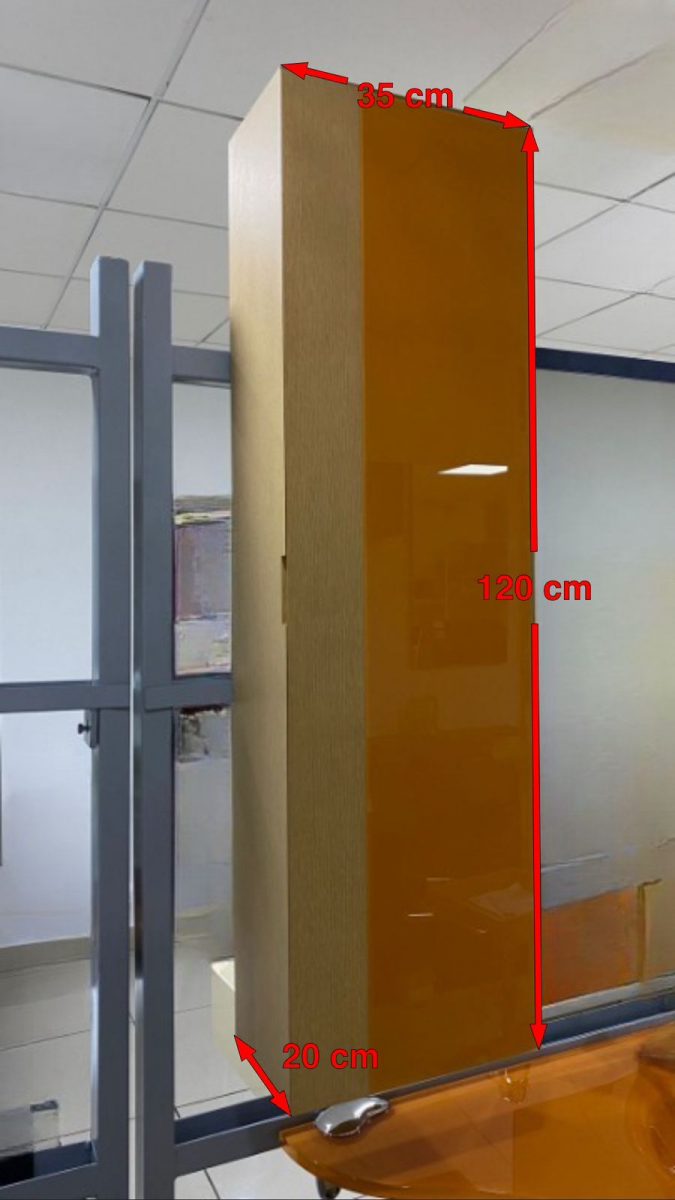 BATHROOM COLUMN HANGING SQUARE 1 DOOR, OAK COLOR - Image 4
