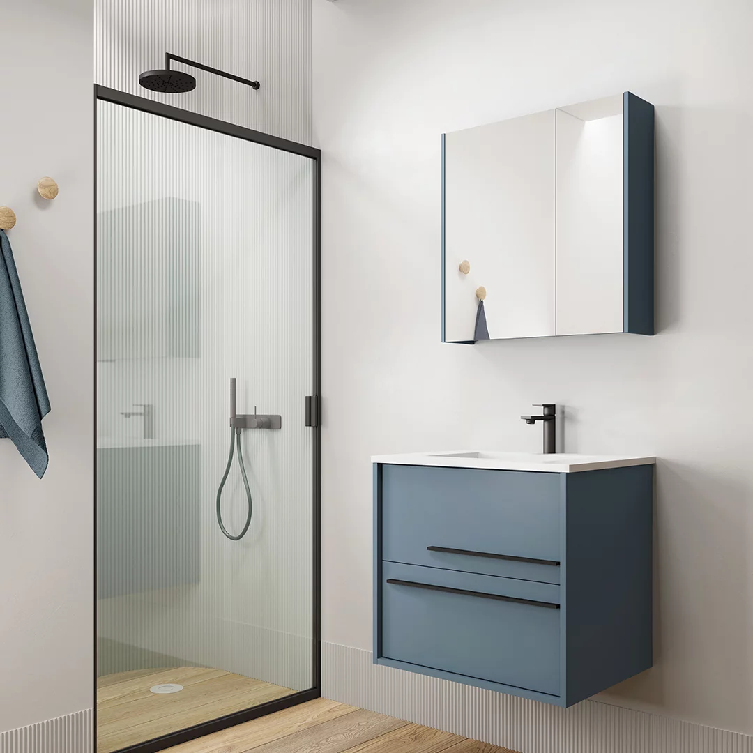 Mueble de baño Aqua 2 Cajones Suspendido, Lavabo Integrado - Image 2