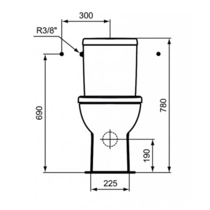 TOILET TEMPO S/DUAL + CISTERN A/LOWER + LID - Image 5