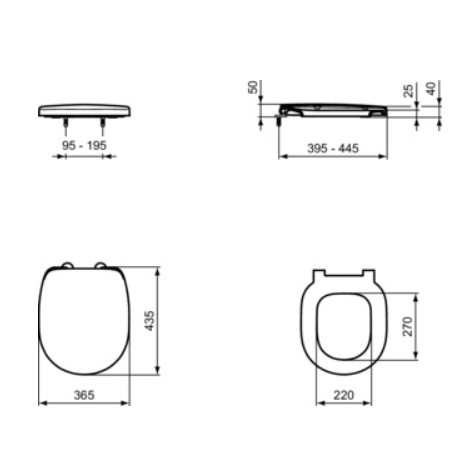 CONNECT WHITE SEAT AND COVER WITH CUSHIONED CLOSURE. STANDARD IDEAL - Image 8
