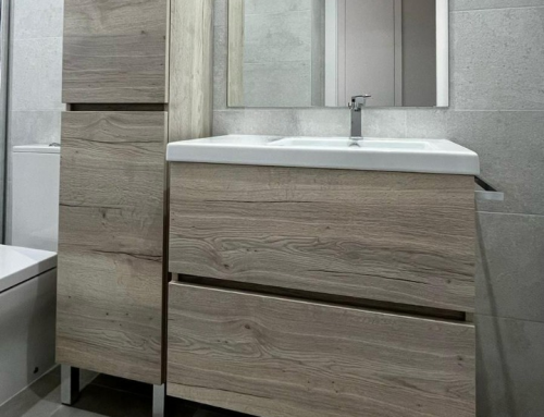 Fusión lavabo existente sobre un mueble de baño suspendido
