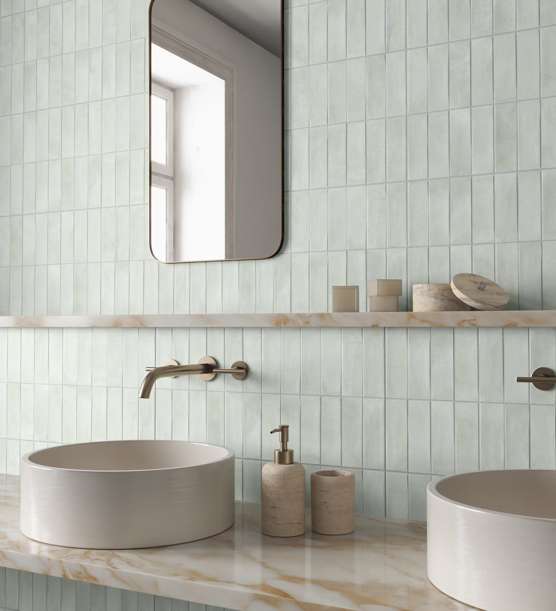 32x62.5 Deco Biscuit Green Porcelain - Image 3