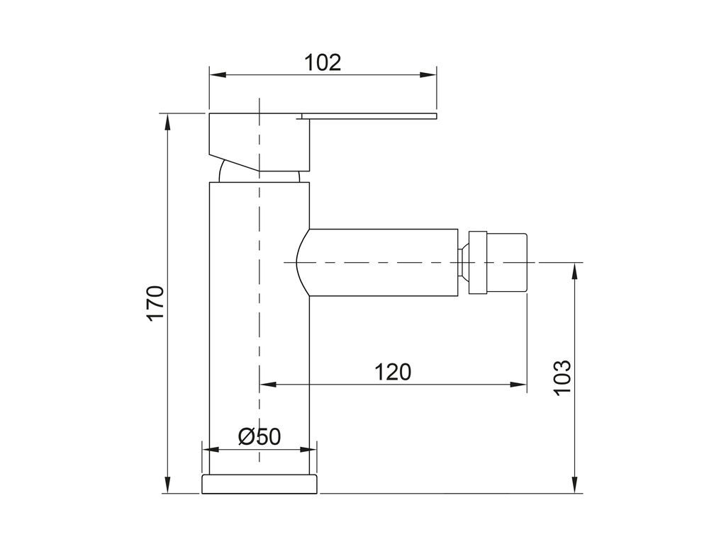 Monomando Bide Iony Acero INOX - Image 2