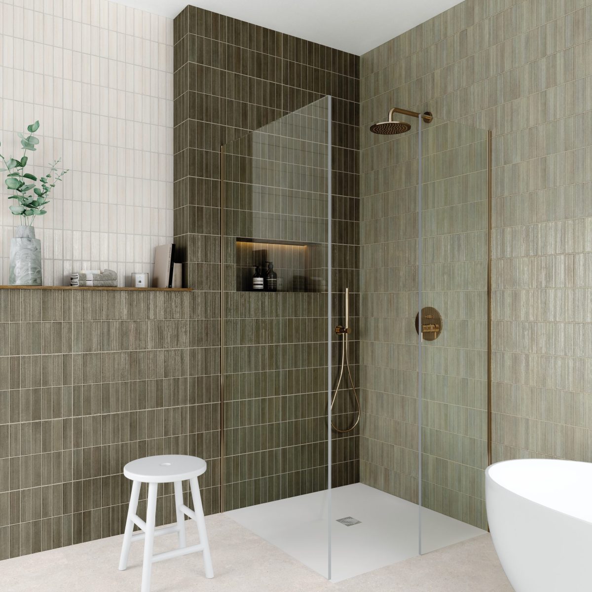32x62,5 Deco Kirei Olive Porcelánico - Imagen 5