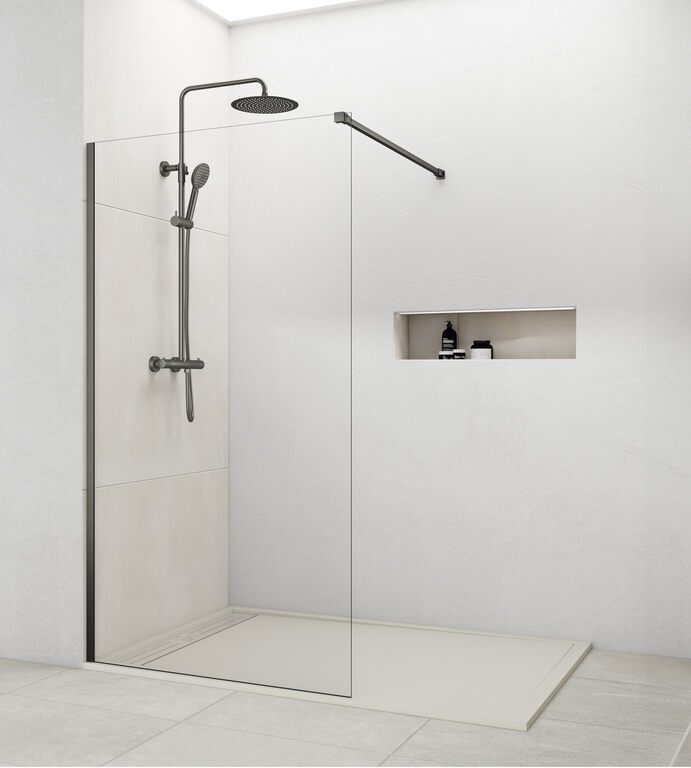 SCREEN BRUSHED GOLD FIXED SHOWER ENCLOSURE (copia)