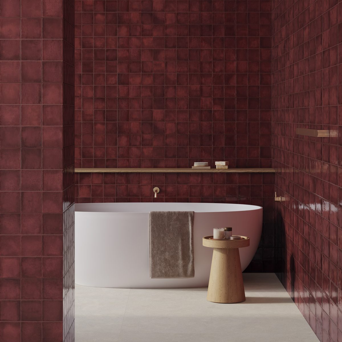 32x62,5 Deco Amaris Plus Burdeos Porcelánico - Imagen 5