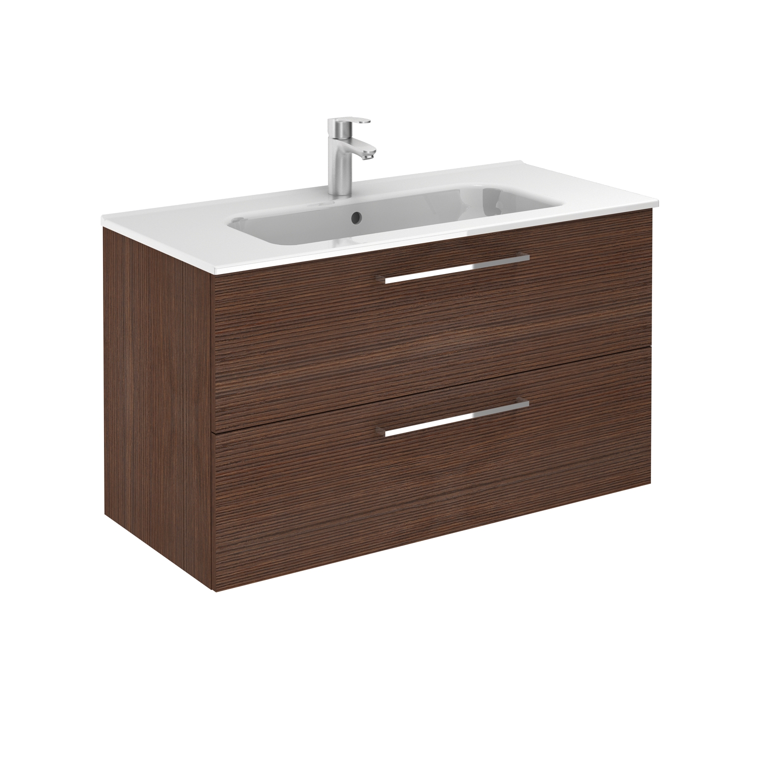 Conjunto Mueble de Baño Easy 100 cm 2 Cajones y Lavabo Cerámico Enzo
