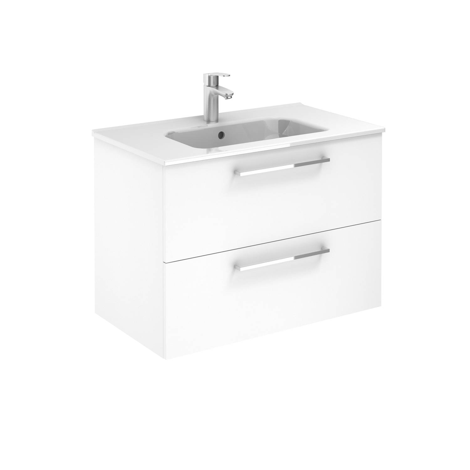 Conjunto Mueble de Baño Easy 80 cm 2 Cajones y Lavabo Cerámico Enzo